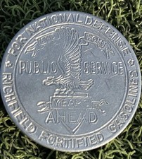 RICHFIELD Advertising Coin NATIONAL DEFENSE PUBLIC SERVICE Lockheed Oil & Gas