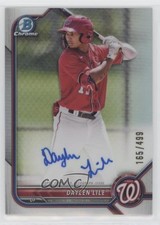 2022 Bowman Chrome Prospect Refractor 165/499 Daylen Lile #CPA-DL Auto 06qf