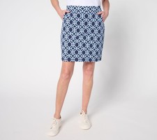 Belle by Kim Gravel Women's Skirt Sz XL Regular Preppy French Terry Blue A681962