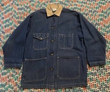 Vtg 80’s Avon Fashions Eagle Denim Chore Jacket Size Small Oversized Made In USA