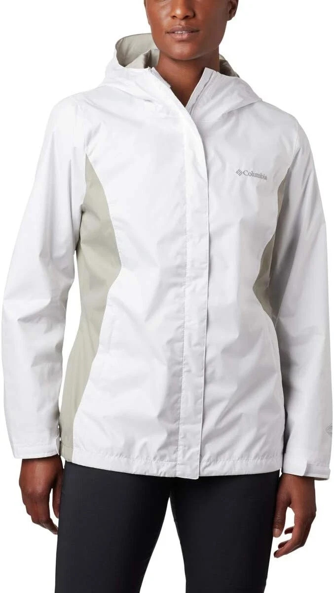 Columbia Arcadia II Chaqueta Impermeable Embalable Blanco/Gris Pedernal Omni-Tech, S