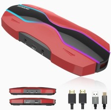 kuhaimi 4K 60hz HDMI Video Capture Card for Streaming, USB3.0 - Red