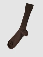 Neiman Marcus Men's Brown Egyptian Cotton 1-Pair Cotton Dress Socks Shoe 10-13