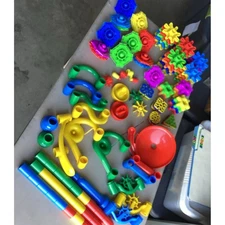 Vintage Edushape Marbulous Marble Run Colorful Building Construction Set 125 pcs