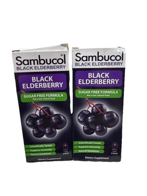 Sambucol Black Elderberry Syrup 4 Oz - 2 Pack - EXP:2/1/2026
