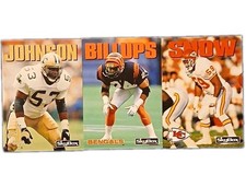 SkyBox Impact NFL Card Lot Of 3 1992 Vaughan Johnson Billups Percy Snow