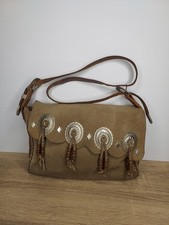 Leather Shoulder Bag Purse Western Cowgirl Heavy Wear for Restoration Sold AS IS