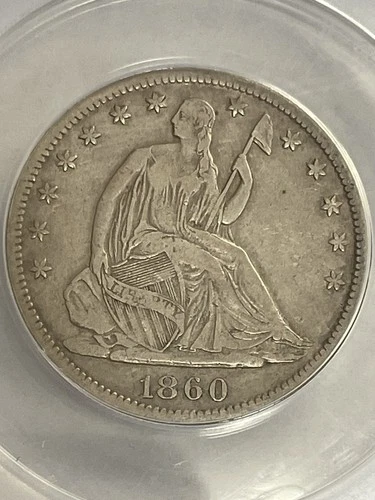1860-S Seated Liberty Half Dollar, PCGS VF-20, 472,000 Minted, --REEDERSONG