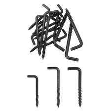 Right Angle Hooks, 1Set L Shaped Screw Hooks Screw in Hooks for Hanging