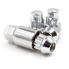 Locking Lug Nuts Wheel Locks 12x1.5 Chrome Closed Bulge Acorn Set Of Four