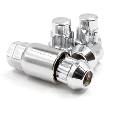 Locking Lug Nuts Wheel Locks 12x1.5 Chrome Closed Bulge Acorn Set of Four