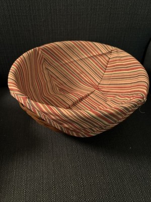 Longaberger 11   Buffet Bowl Basket,  Liner ONLY In Market Stripe