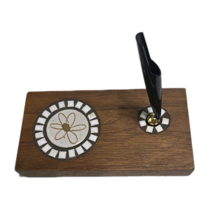 Porta bolígrafos Parker vintage de nogal aceitado y gres hecho a mano por Marshall Studios Foto 3 de 3