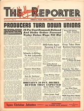 Nov 25 1939 Hollywood Reporter Movie Magazine Producers Turn Down Unions Nov 25 1939 Hollywood Reporter Movie Magazine Producers Turn Down Unions