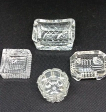 Vintage Salt Dips Clear Glass - D