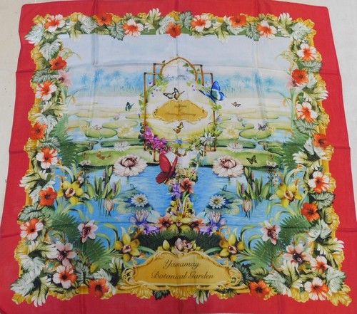Foulard 100% Pura Soie Vintage Femme (519) 86Cm X 88Cm