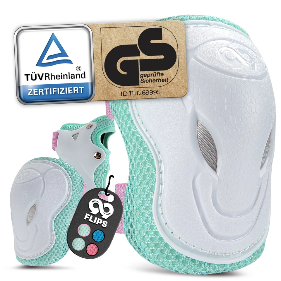 SKATEWIZ Knieschoner Kinder Schoner Set TÜV-Geprüfte Inliner Schonerset Geschenk Kinder