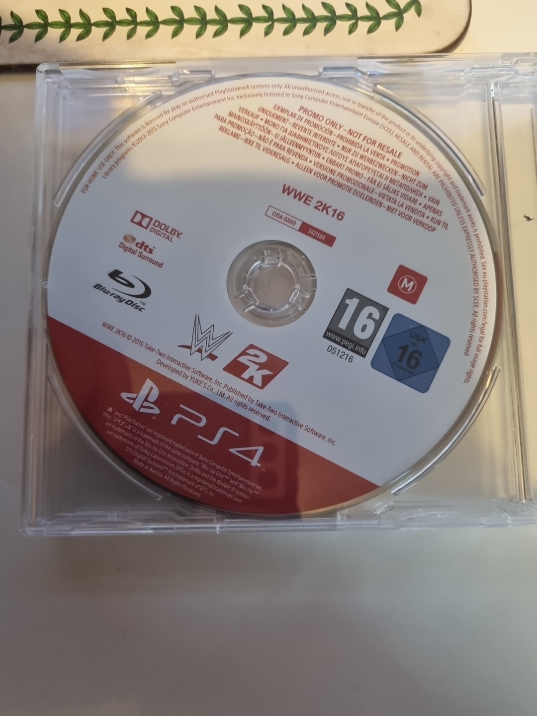WWE 2K16 PS4 Playstation 4 Promo Promotional Version Of Full Game