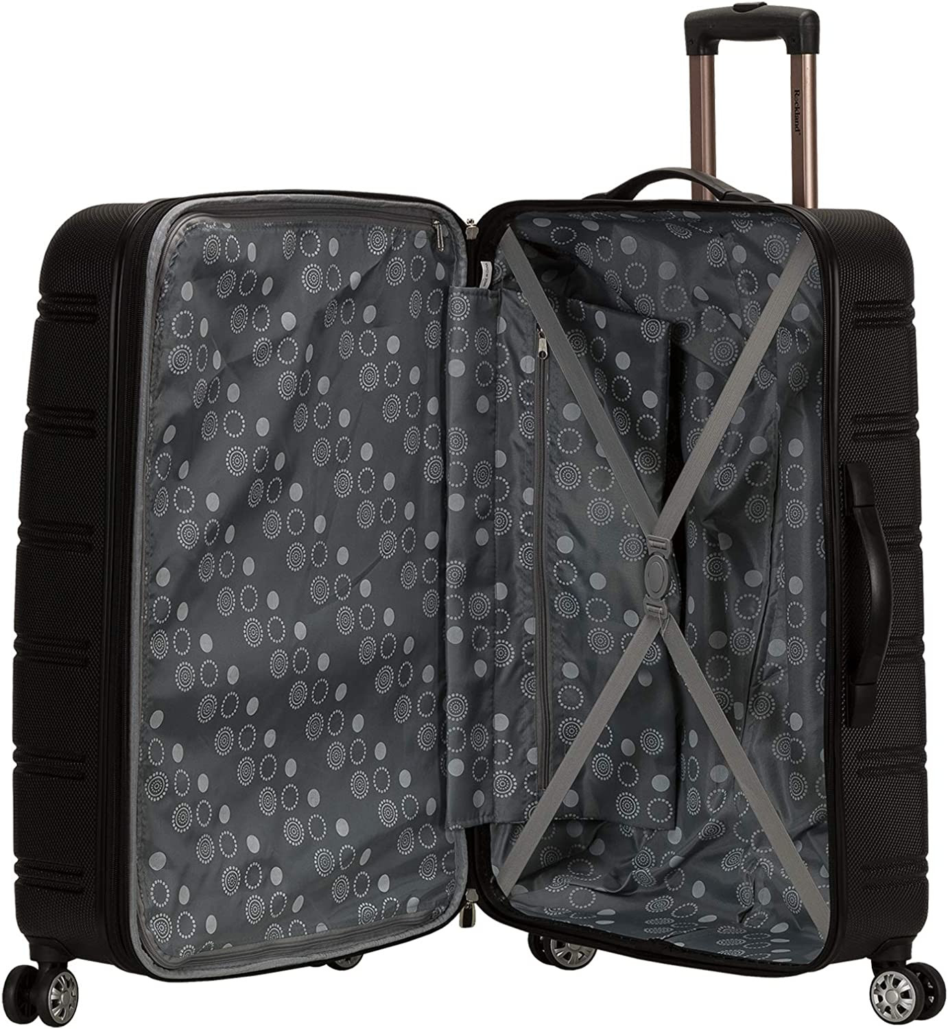 Melbourne Hardside Expandable Luggage with Spinner Wheels, Black, 3-Piece Set (2