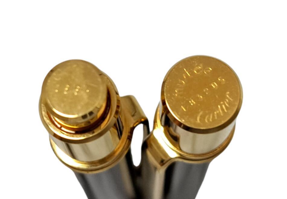 Cartier Ballpoint Pen Mechanical Pencil Case Set Must Black Gold