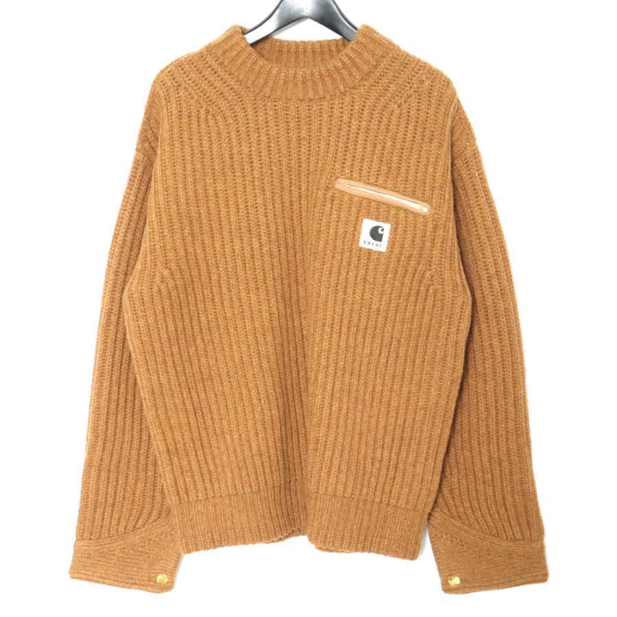 Sacai Carhartt 23Aw Wip Knit Pullover Detroit. Size 3 Brown Sacai Carhartt 23Aw Wip Knit Pullover Detroit. Size 3 Brown