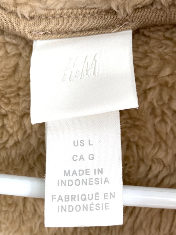 Chaqueta pulóver ligera de peluche de piel polar H&M para mujer talla L 1272 tostada Foto 4 de 4