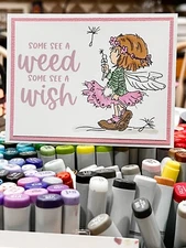 handmade Card Kit Stampin' Up! Girl Wish Weed Flowers