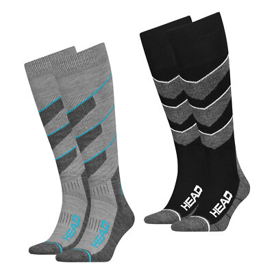 HEAD Skisocken V-Shape 2er-Pack - Wintersport Socken Für Ski & Snowboard