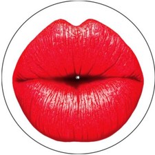 Slipmat Scratch Pad Felt for any 12" Turntable LP DJ Record Player Red LIPS KISS