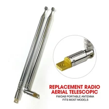 Replacement Radio Aerial Telescopic Antenna Radio FM/DAB For Most Model Portable