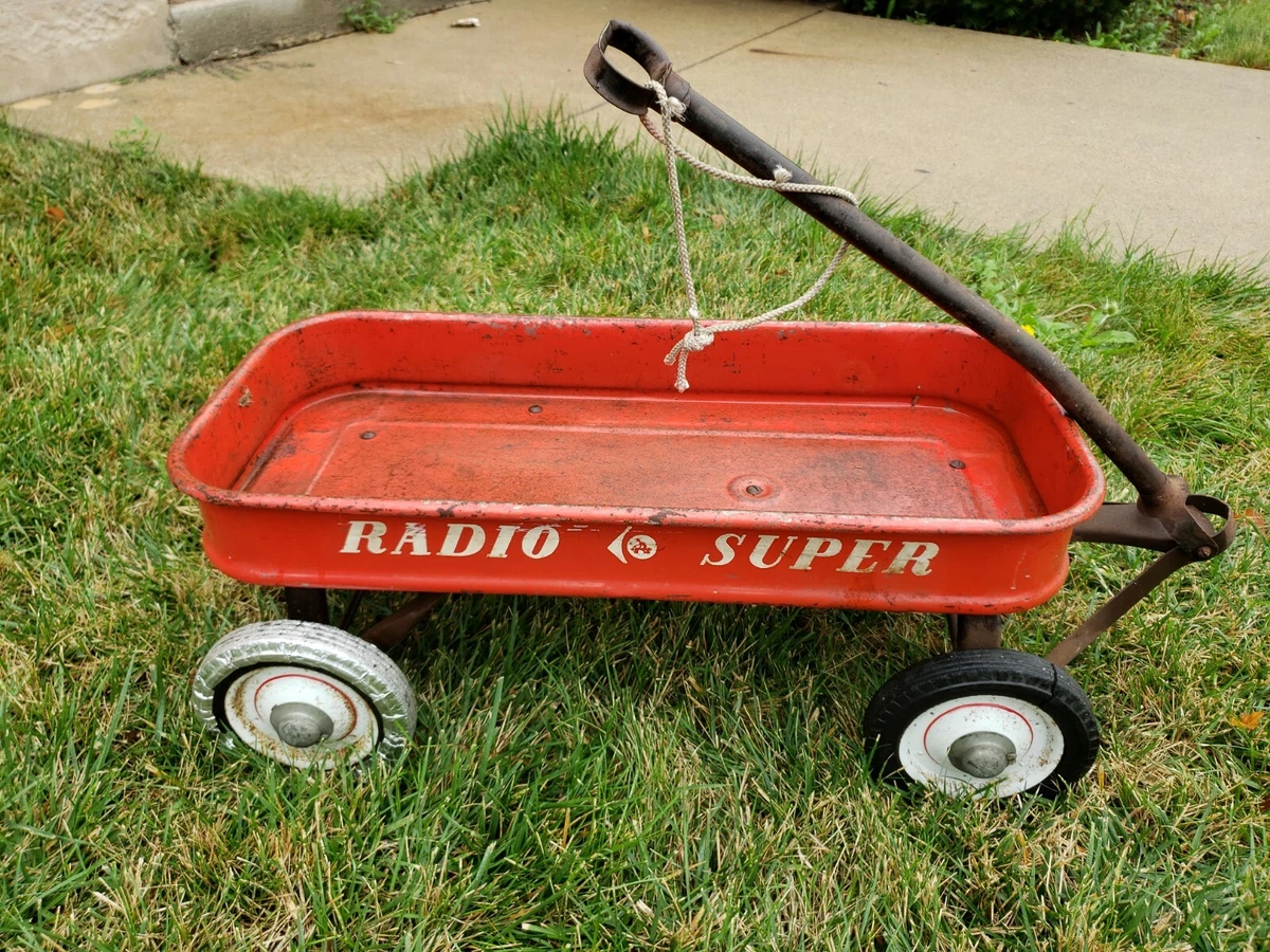 Vintage Original Toy SUPER RADIO FLYER Red Wagon 50th ANNIVERSARY RARE LOGO