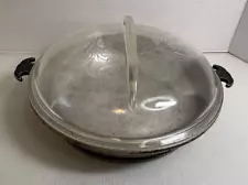 Guardian Service Cookware Round Casserole Fryer Roaster 12” With Glass Lid