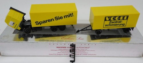 Herpa Ho 1/87 Camión Renault 365 Turbo Remolque Vogel Central Schmierung IN Box