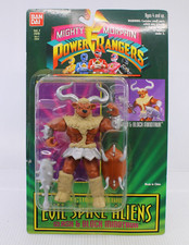 D1 Vintage Mighty Morphin Power Rangers SLASH & BLOCK MINOTAUR Figure 1994