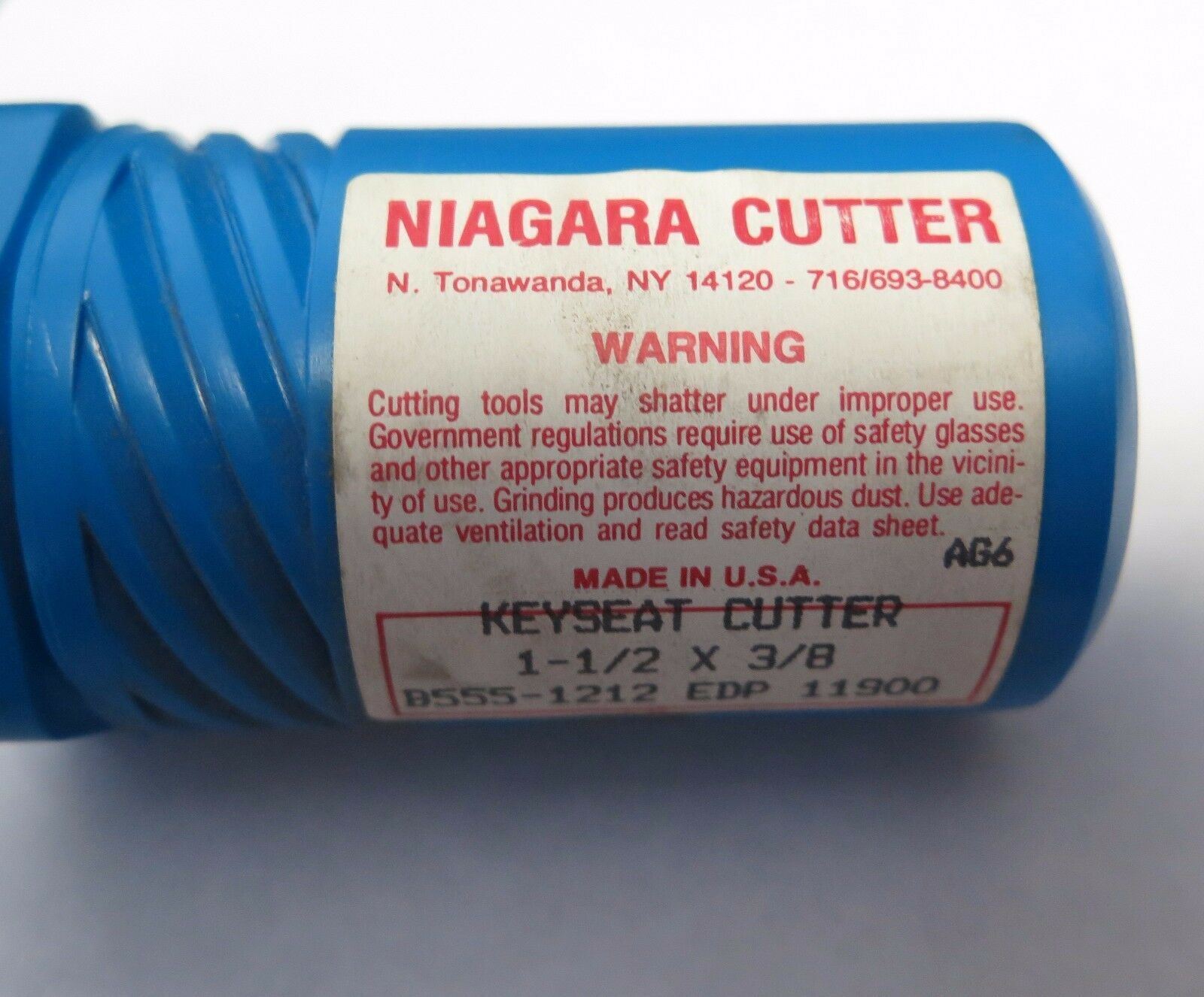 Niagara Keyseat Cutter Mill HSS High Speed Steel 11/2 x 3/8 Milling