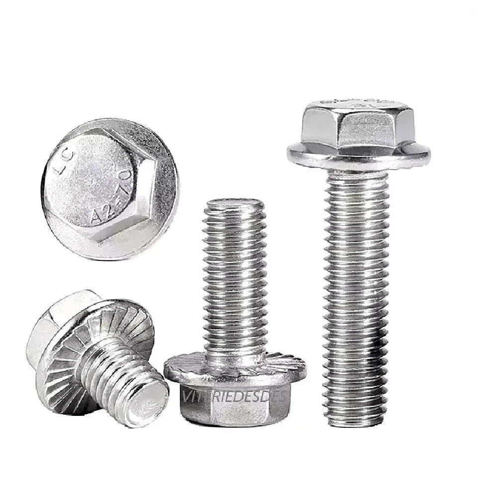 VITI FLANGIATE IN ACCIAIO INOX TESTA ESAGONALE CON FLANGIA M5 M6 M8 DIN 6921 - Immagine 3 di 4