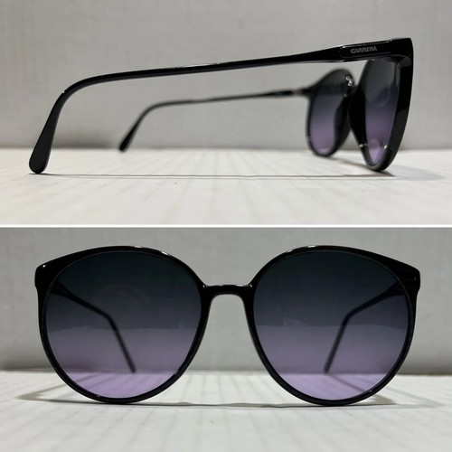 Vintage Carrera Black Sunglasses Smoke Gradient Lenses Made in Australia 140MM