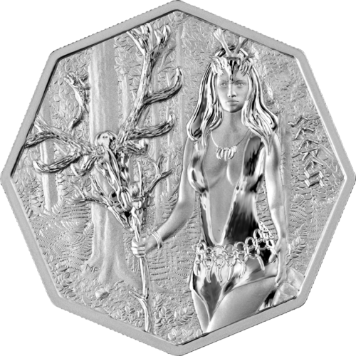 1 oz argent 999 Seeress Witchcraft Series 2023 Allemagne comme neuf 5 marks BU CoA - Photo 1/3