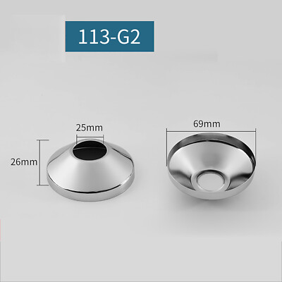 1/2" 3/4" Stainless Steel Valve Tap Pipe Cover Collars, Round - Foto 2