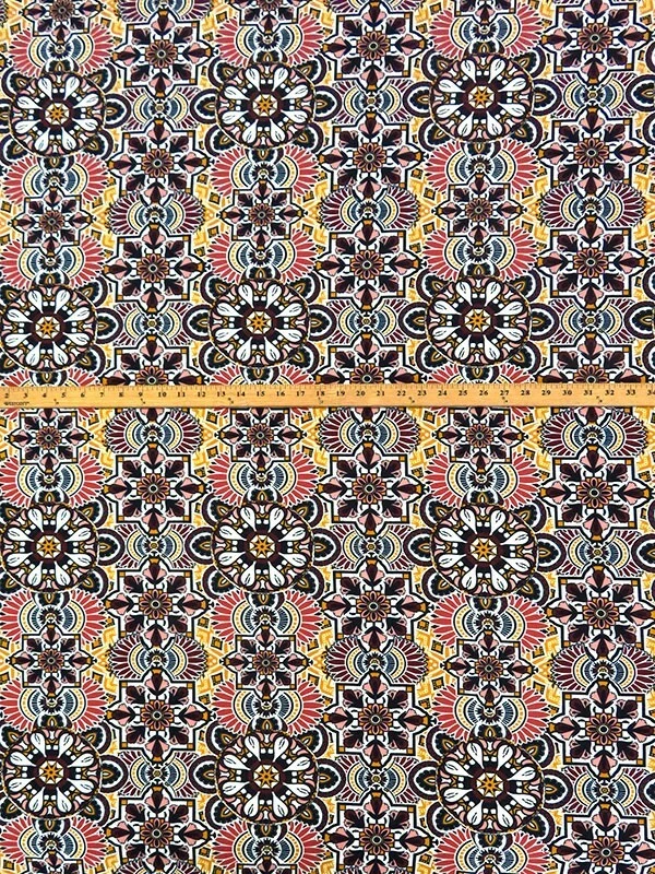 Medallion Bubble Crepe Apparel Fabric Geometric By the Yard - Изображение 2 из 2