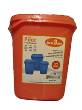 Pilot Food Storage Containers.  Set of 3 pieces  Pink in color BPA Free #77734