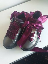 Image of Geox trainers black color purple ribbon size UK 11 / EU 29 New
