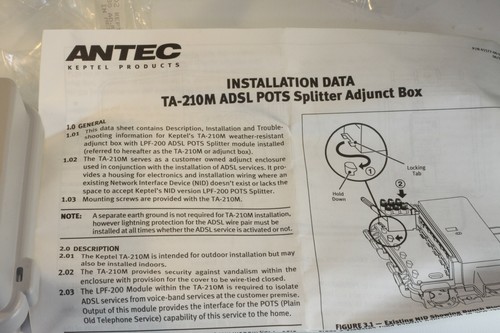 CAJA ADJUNTA DIVISOR ADSL KEPTEL TA-230 con módulo derramador de ollas adsl lpf-200 - Imagen 4 de 7