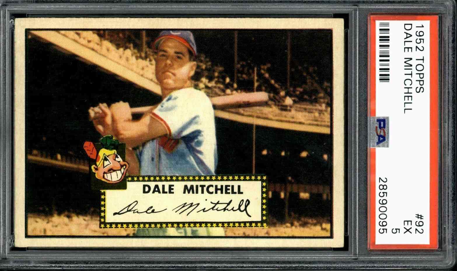 1952 Topps #92 Dale Mitchell - PSA 5