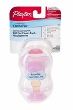 Playtex 2 Piece Ortho-Pro Latex Pacifier, Newborn Discontinued by Manuf. PINK