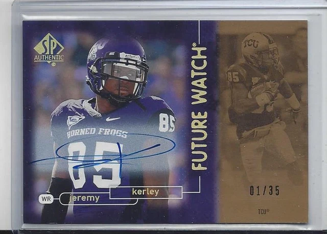 JEREMY KERLEY 2011 SP AUTHENTIC FUTURE WATCH ONCARD LIONS ROOKIE AUTO RC #D 1/35