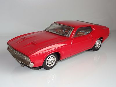 *(C) Japan TAIYO BUMP N GO FORD MUSTANG - Weißblech Litho 1967