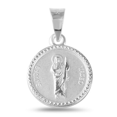 925 Sterling Silver Saint St. Jude Judas Tadeo Pendant Necklace | eBay