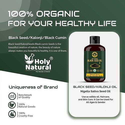 100% Pure Virgin CERTIFED Organic Black Seed Oil Edible Cold Pressed Cumin - Picture 3 of 12