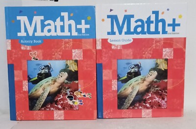 Math + 2nd Edition Lesson Guide + Activity Book Hardcover Book 2015 K12 Inc. VGC